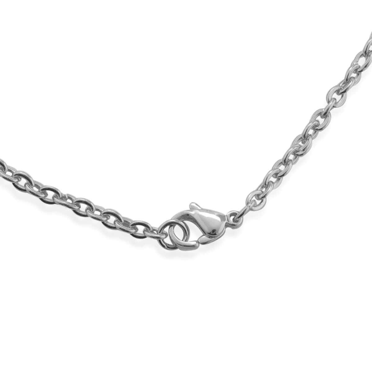Designer Inspired Cascading Necklace 20 Inches in Stainless Steel 40 Grams image number 1