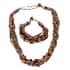 Multi Color Glass Seed Bead Necklace and Bracelet image number 0