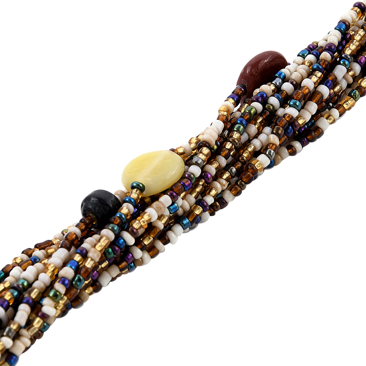 Champagne & Ivory Seed Bead Glass