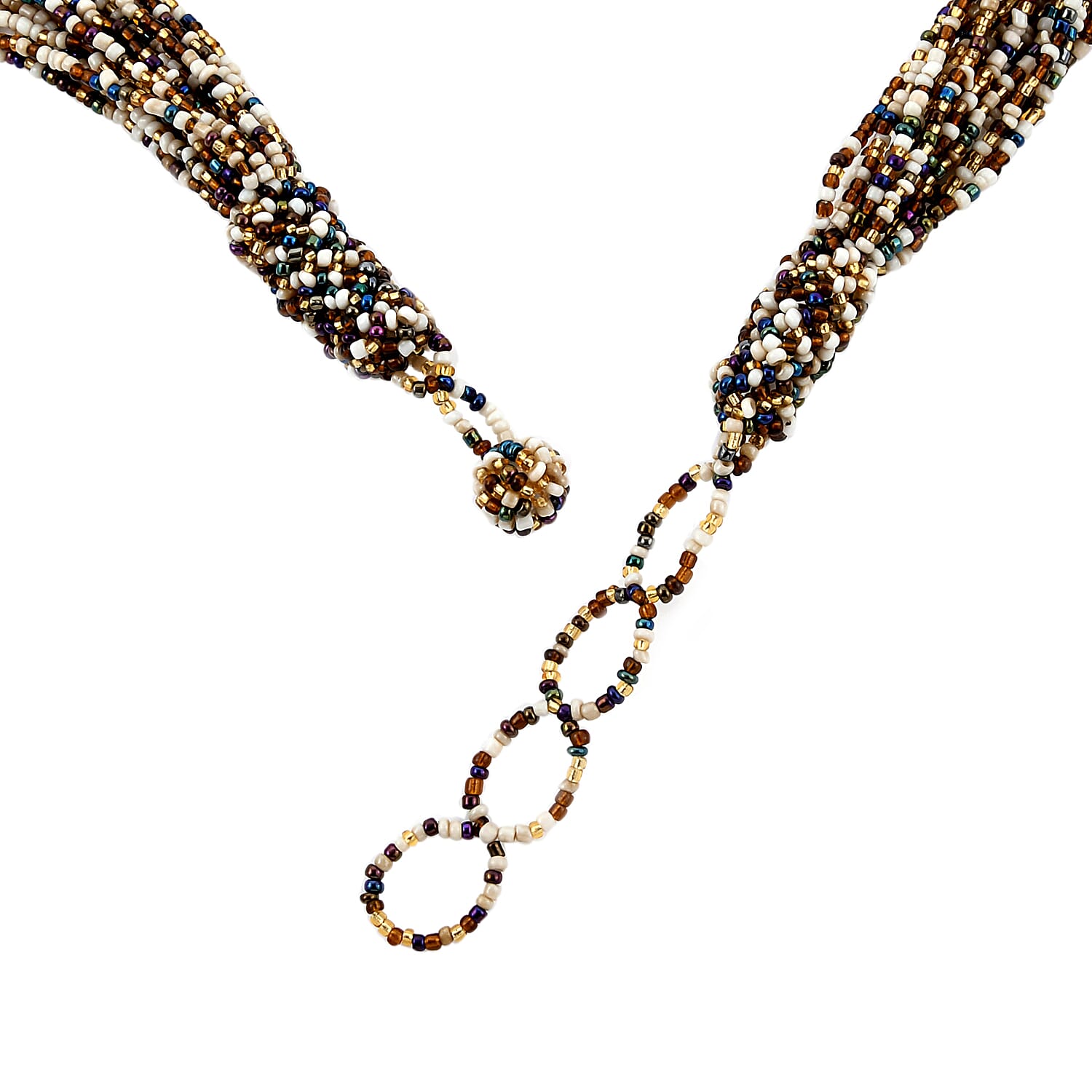 Champagne & Ivory Seed Bead Glass