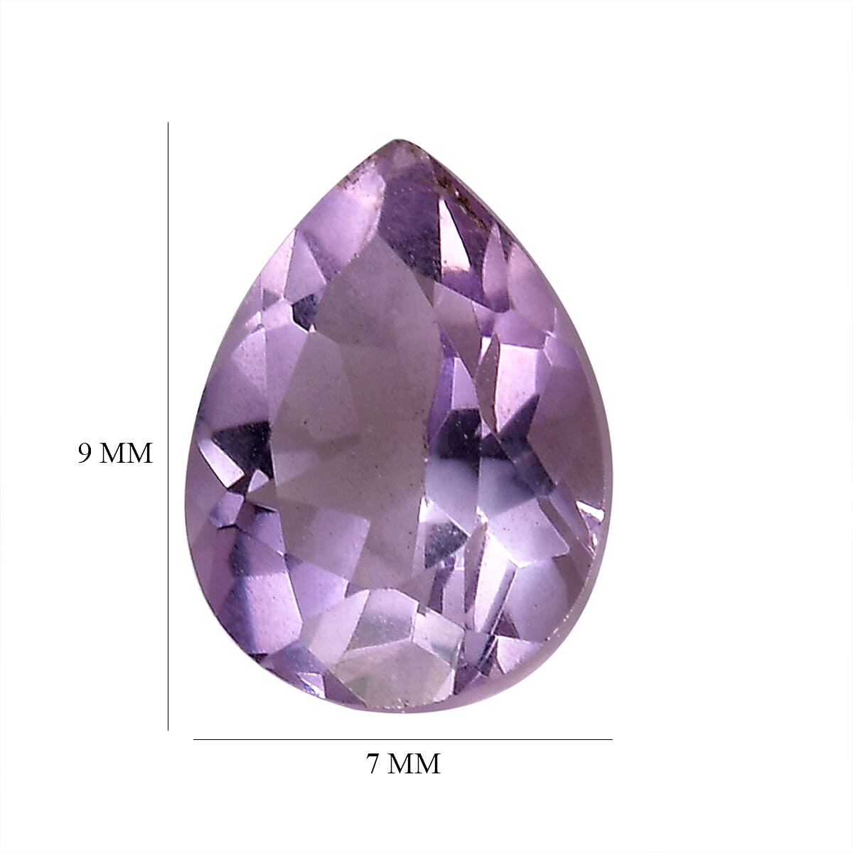 Rose De France Amethyst Set of 2 (Pear 9x7 mm) 2.54 ctw Loose Gemstone