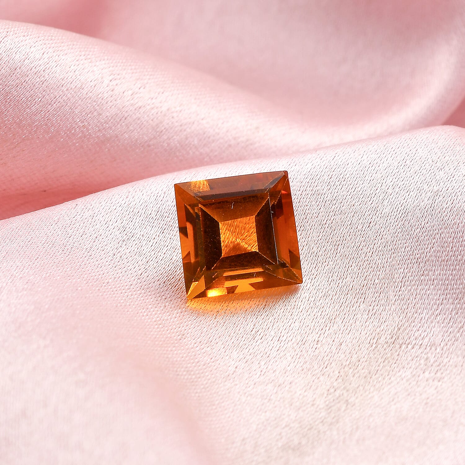 Santa Ana Madeira Citrine (Sqr 9 mm) 3.10 ctw Loose Gemstone