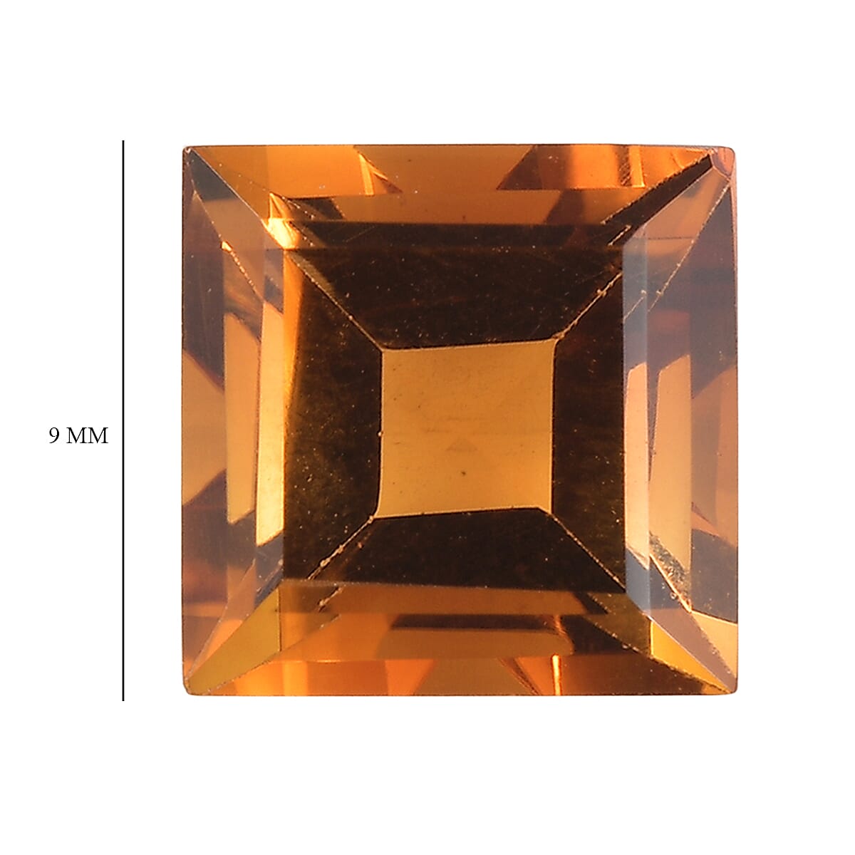 Santa Ana Madeira Citrine (Sqr 9 mm) 3.10 ctw Loose Gemstone