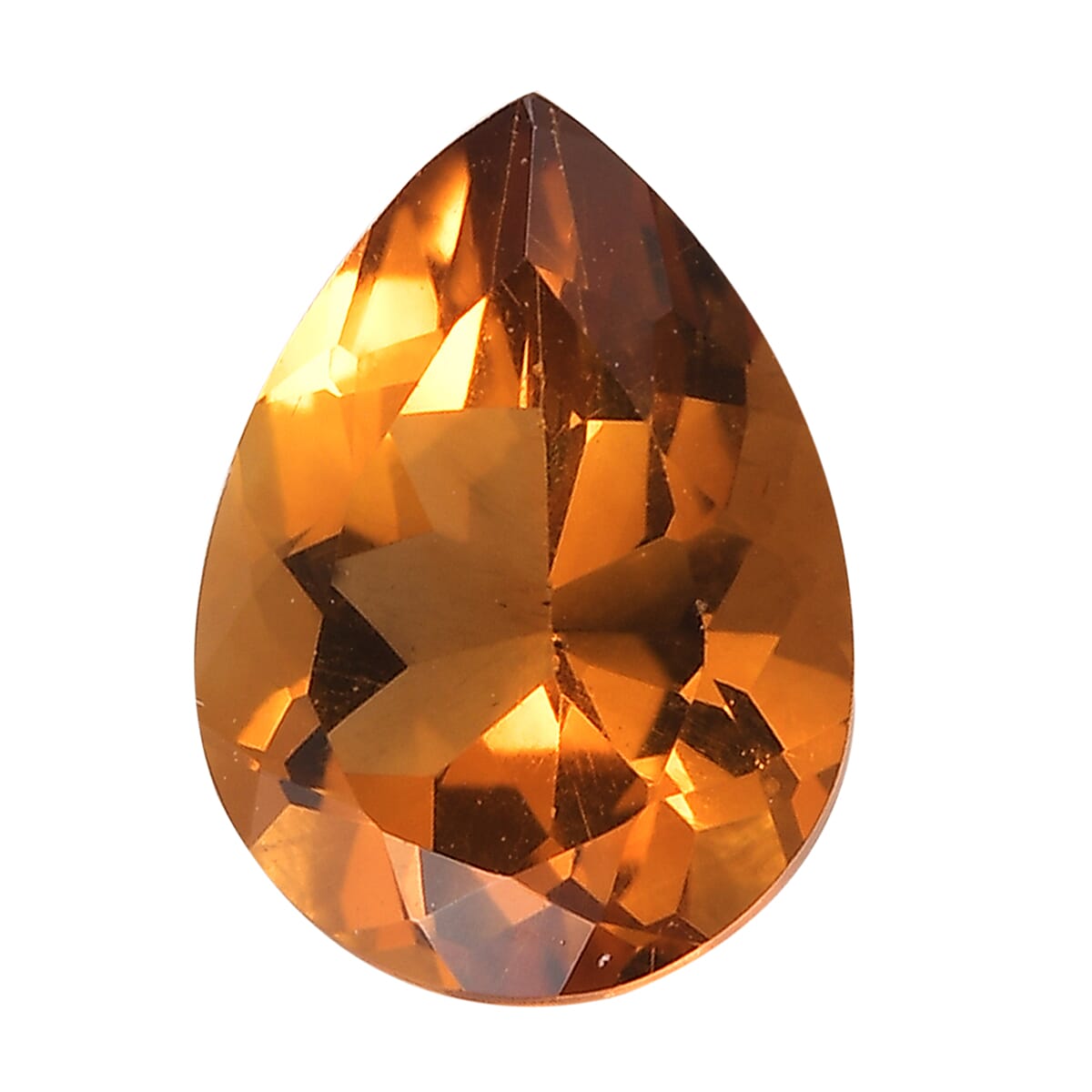 Santa Ana Madeira Citrine (Pear 8x6 mm) 0.88 ctw Loose Gemstone