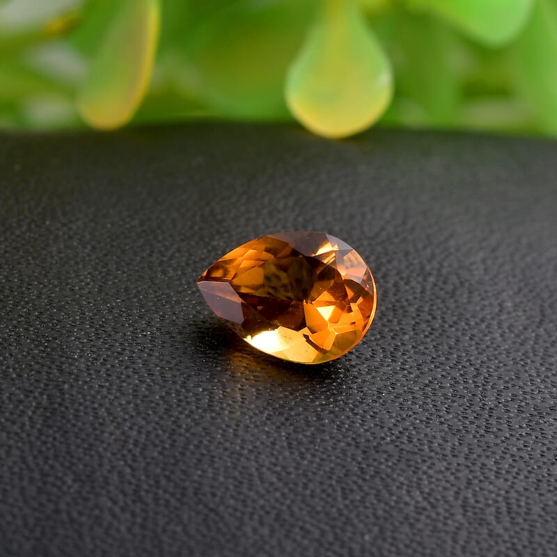 Santa Ana Madeira Citrine (Pear 8x6 mm) 0.88 ctw Loose Gemstone