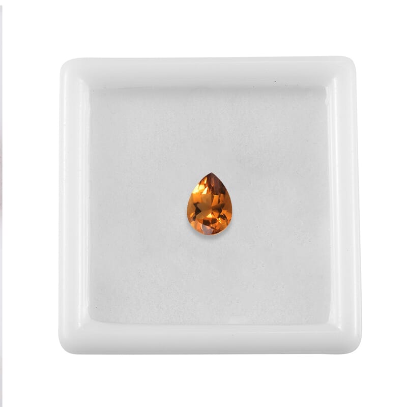 Santa Ana Madeira Citrine (Pear 8x6 mm) 0.88 ctw Loose Gemstone