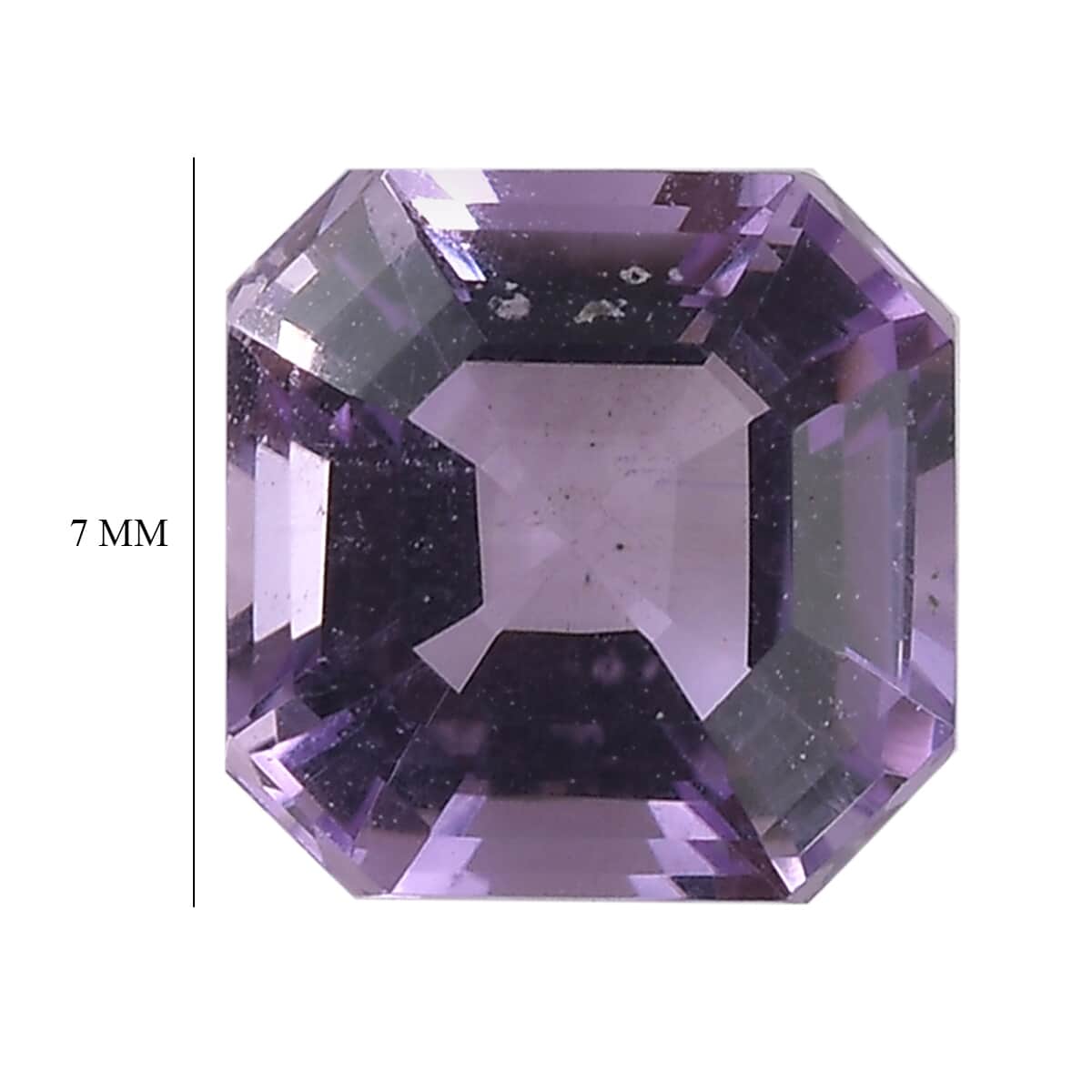 Asscher Cut Rose De France Amethyst Set of 2 (Oct 7x7 mm) 3.05 ctw Loose Gemstone image number 4