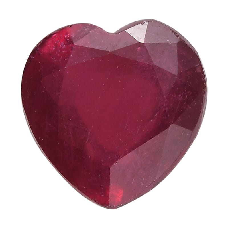 AA Niassa Ruby (FF) (Hrt 9 mm) 3.30 ctw Loose Gemstone