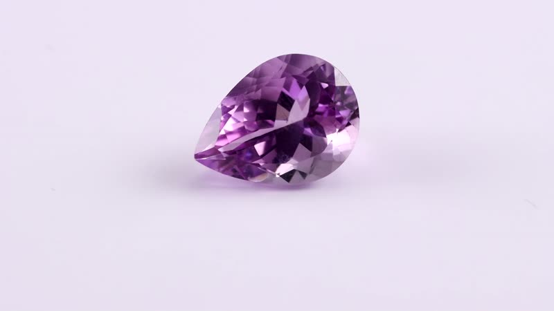 AA Rose De France Amethyst (Pear 16x12 mm) 8.02 ctw Loose Gemstone