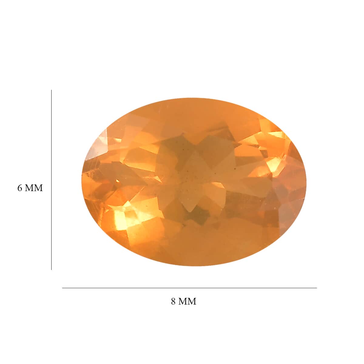 Fire Opal (Ovl 8x6mm) 0.70 ctw Loose Gemstone image number 4