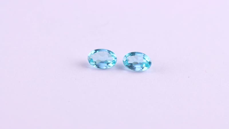 AA Green Apatite Set of 2 (Ovl 6x4 mm) 0.80 ctw Loose Gemstone