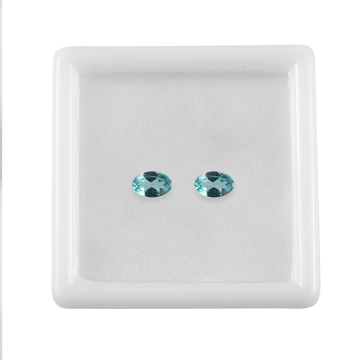 AA Green Apatite Set of 2 (Ovl 6x4 mm) 0.80 ctw Loose Gemstone