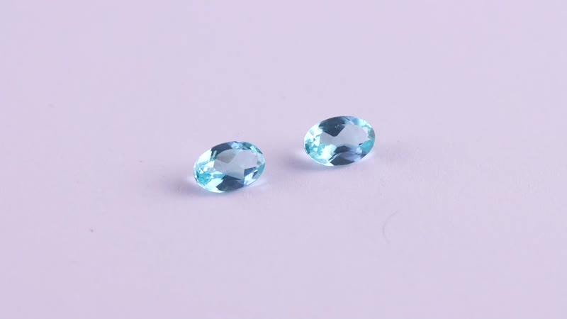 Green Apatite Set of 2 (Ovl 6x4 mm) 0.89 ctw Loose Gemstone