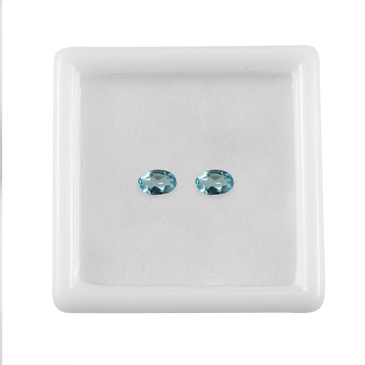 Green Apatite Set of 2 (Ovl 6x4 mm) 0.89 ctw Loose Gemstone