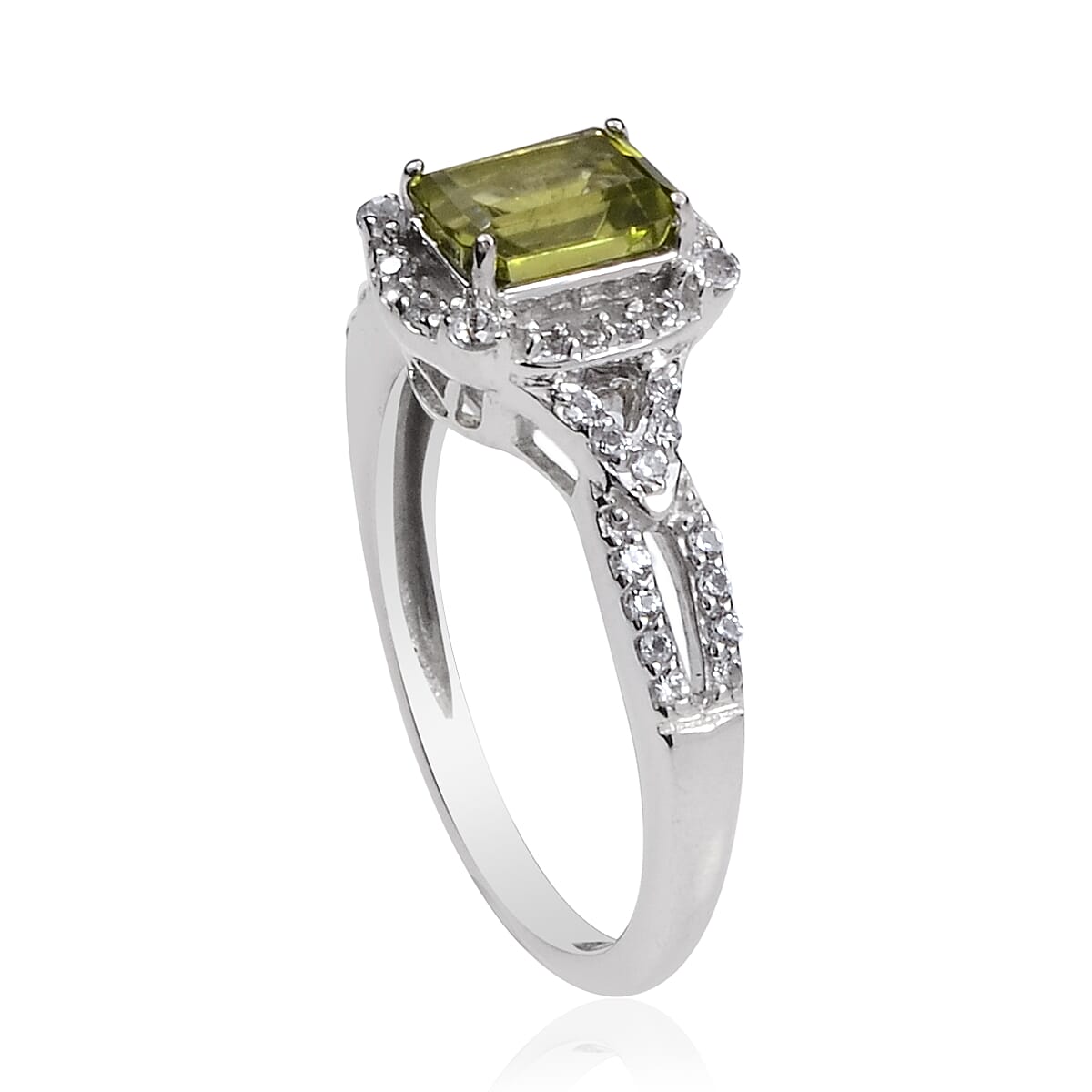 Lab Created Ruby and Lab Created White Sapphire Ring in Sterling Silver (Size 7.0)