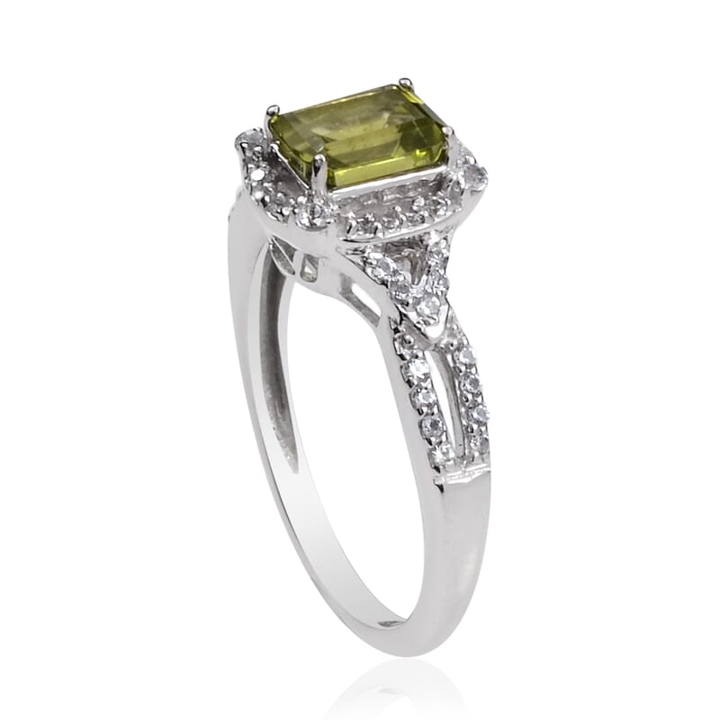 Lab Created Ruby and Lab Created White Sapphire Ring in Sterling Silver (Size 7.0)