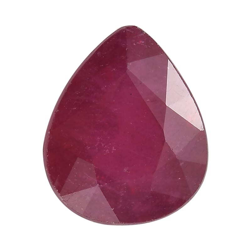 Niassa Ruby (FF) (Pear 11x9 mm) 3.22 ctw Loose Gemstone