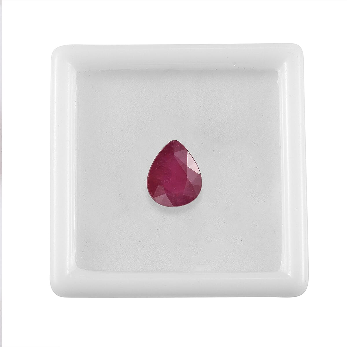 Niassa Ruby (FF) (Pear 11x9 mm) 3.22 ctw Loose Gemstone