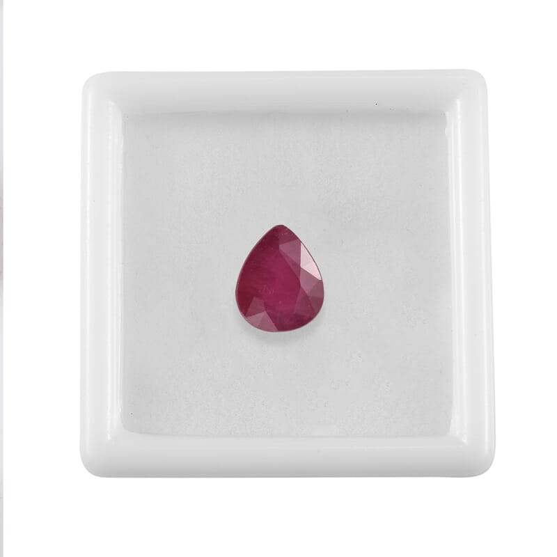 Niassa Ruby (FF) (Pear 11x9 mm) 3.22 ctw Loose Gemstone
