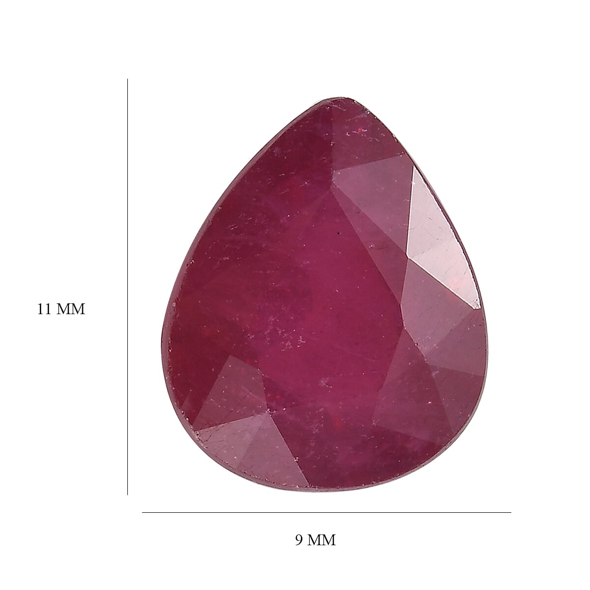 Niassa Ruby (FF) (Pear 11x9 mm) 3.22 ctw Loose Gemstone