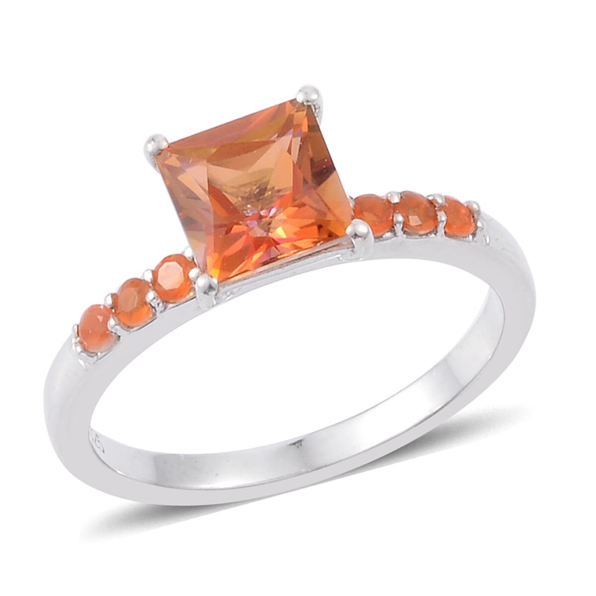 Twilight and Jalisco Fire Opal Ring in Platinum Over Sterling Silver (Size 9.0) 1.88 ctw image number 0