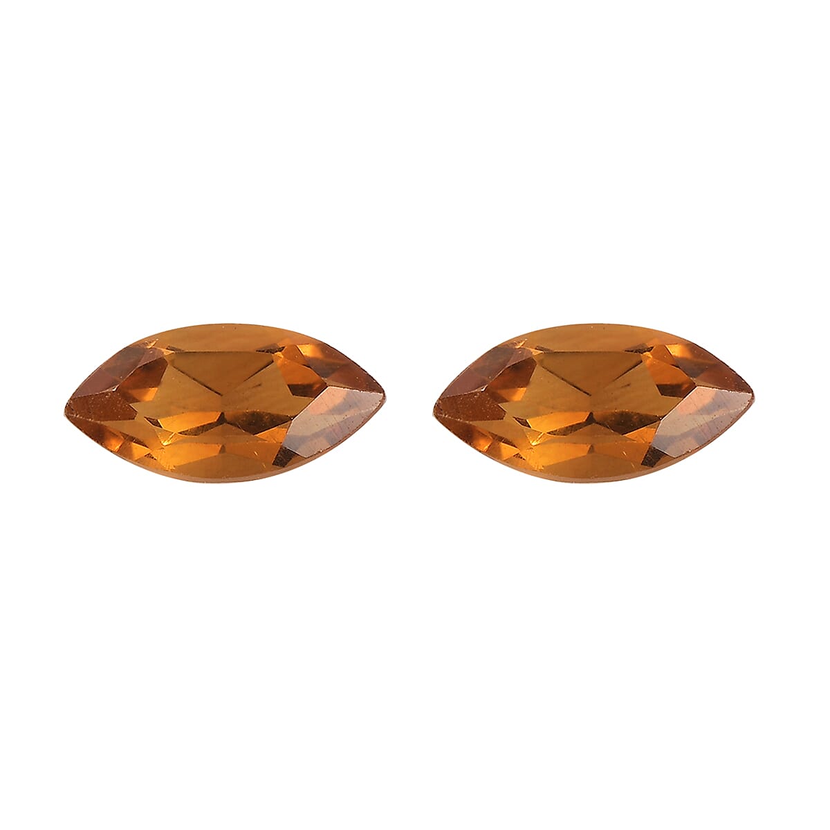 Santa Ana Madeira Citrine Set of 2 (Mrq 8x4 mm) 0.97 ctw Loose Gemstone