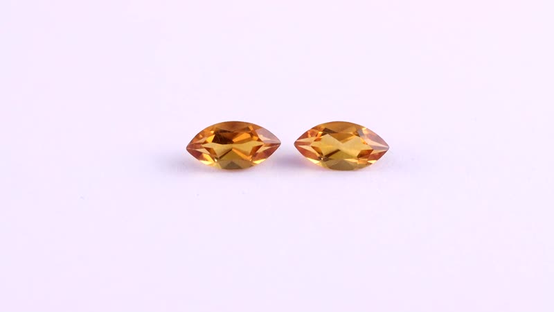 Santa Ana Madeira Citrine Set of 2 (Mrq 8x4 mm) 0.97 ctw Loose Gemstone