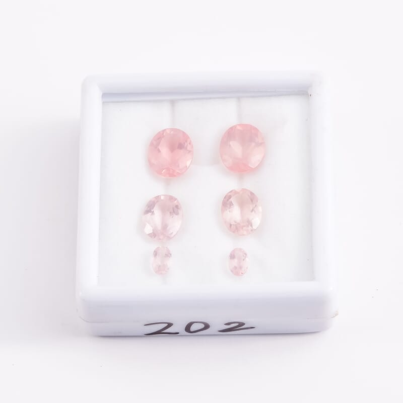 Galilea Rose Quartz Set of 2 Gemstone