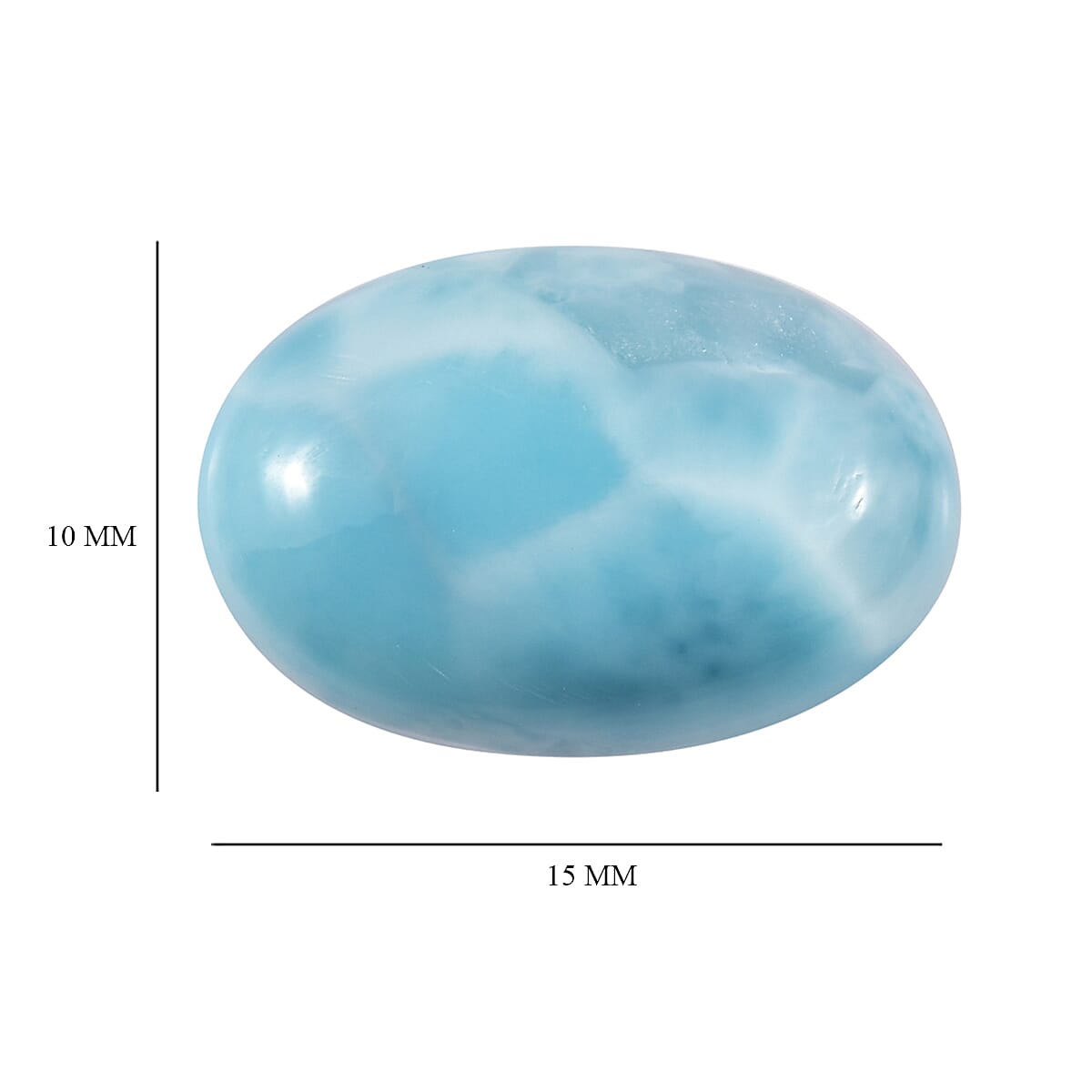 AA Larimar (Ovl 15x10 mm) 5.37 ctw Loose Gemstone