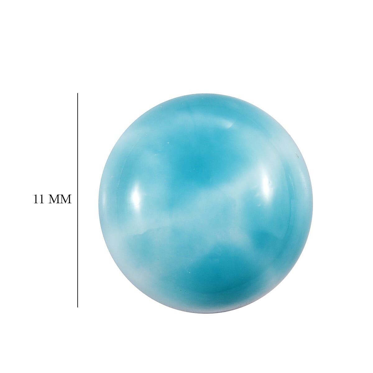 AA Larimar (Rnd 11 mm) 4.32 ctw Loose gemstone image number 4