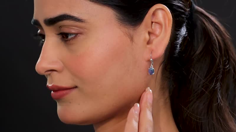 D'Joy Boulder Opal Triplet 1.90 ctw Earrings in Platinum Over Sterling Silver
