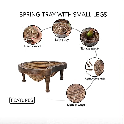 Hand carved Mango Wood Spring Tray