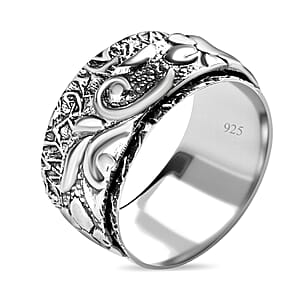 BALI LEGACY Sterling Silver Spinner Ring,Fidget Rings for Anxiety,Stress Relieving Anxiety Ring Band 4.25 g (Size 7)