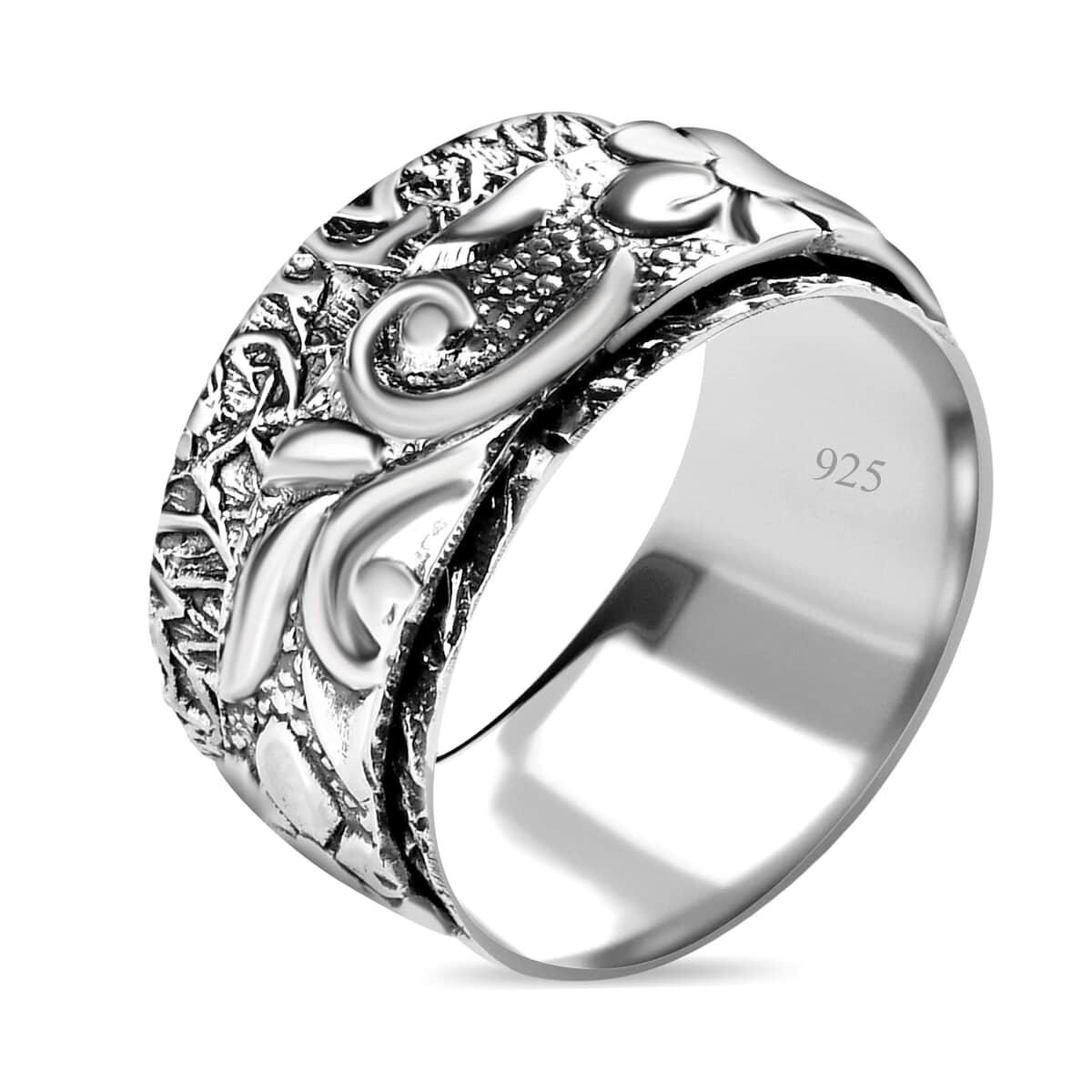 Artisan Crafted Spinner Ring in Sterling Silver 4.27 Grams image number 3