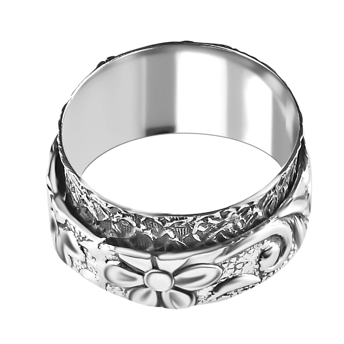 Artisan Crafted Spinner Ring in Sterling Silver 4.27 Grams image number 4