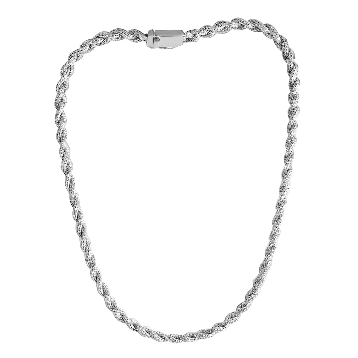 Sterling Silver Braided Tulang Naga Necklace (20 in, 60 g) image number 0