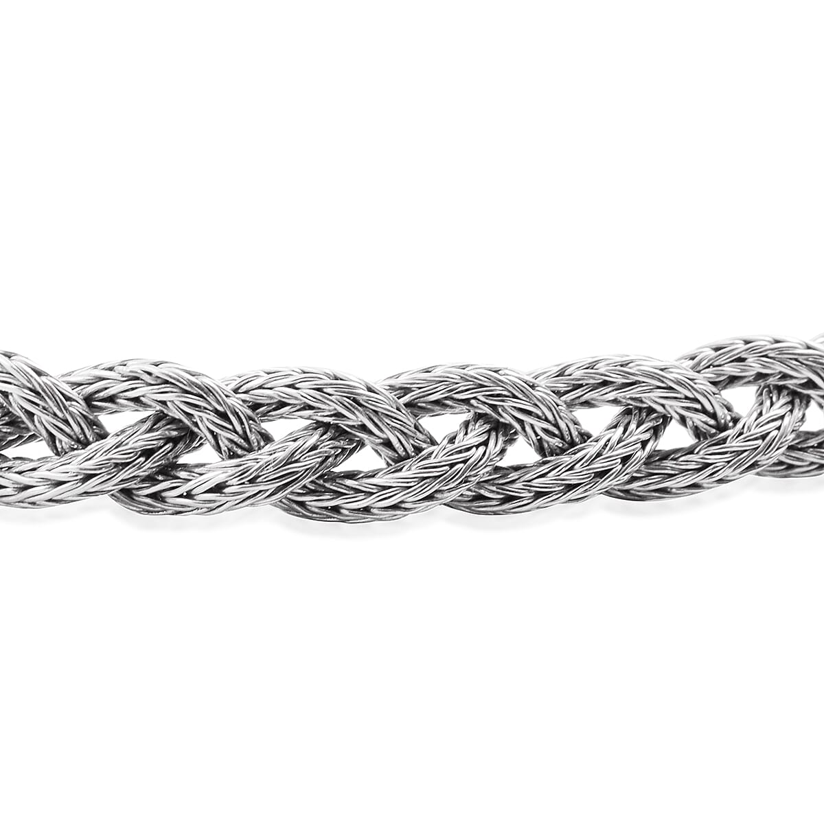 Sterling Silver Braided Tulang Naga Necklace (20 in, 60 g)