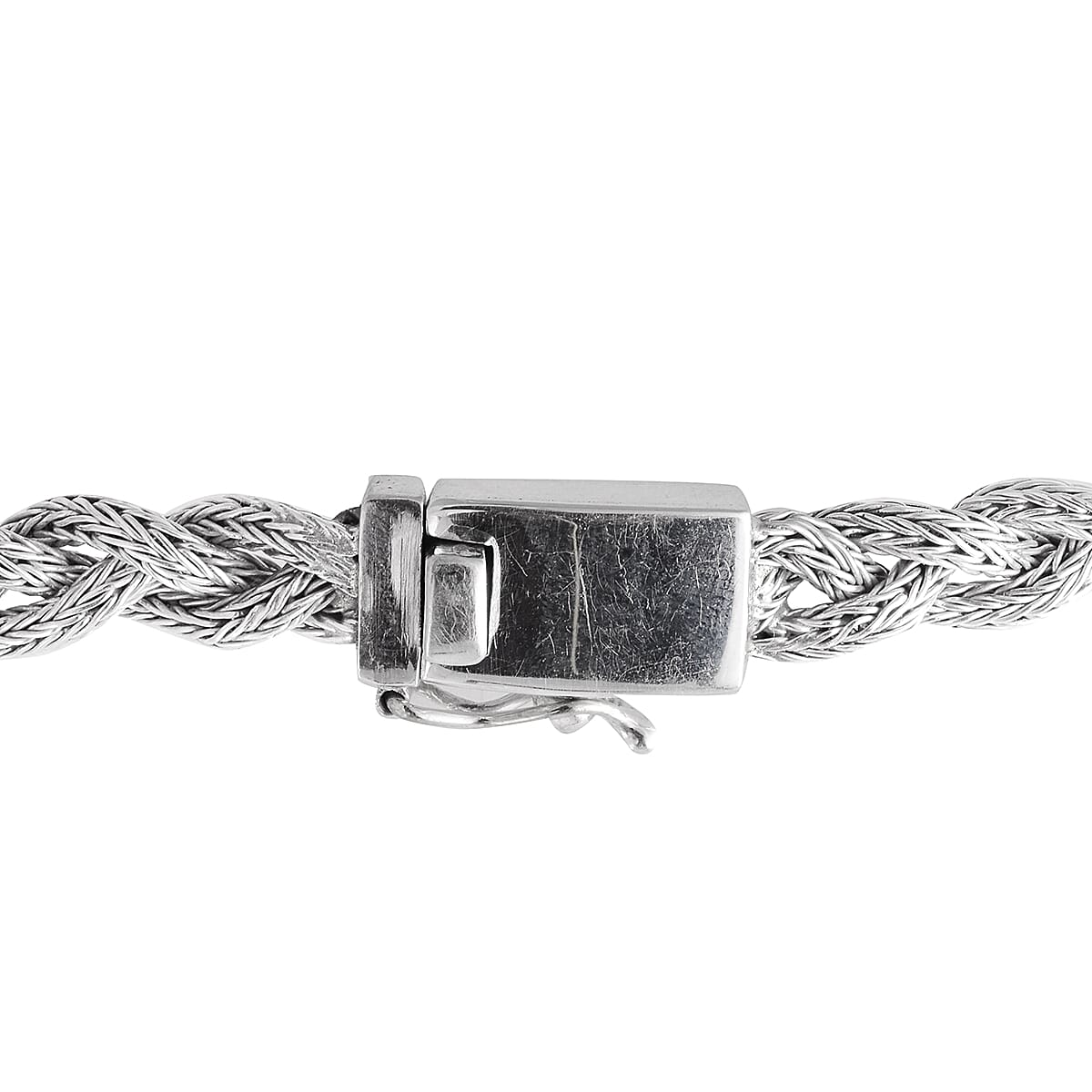 Sterling Silver Braided Tulang Naga Necklace (20 in, 60 g)