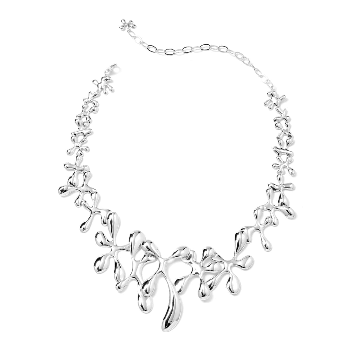 LucyQ Splash Collection Necklace 16-20 Inches in Sterling Silver 92 Grams image number 0