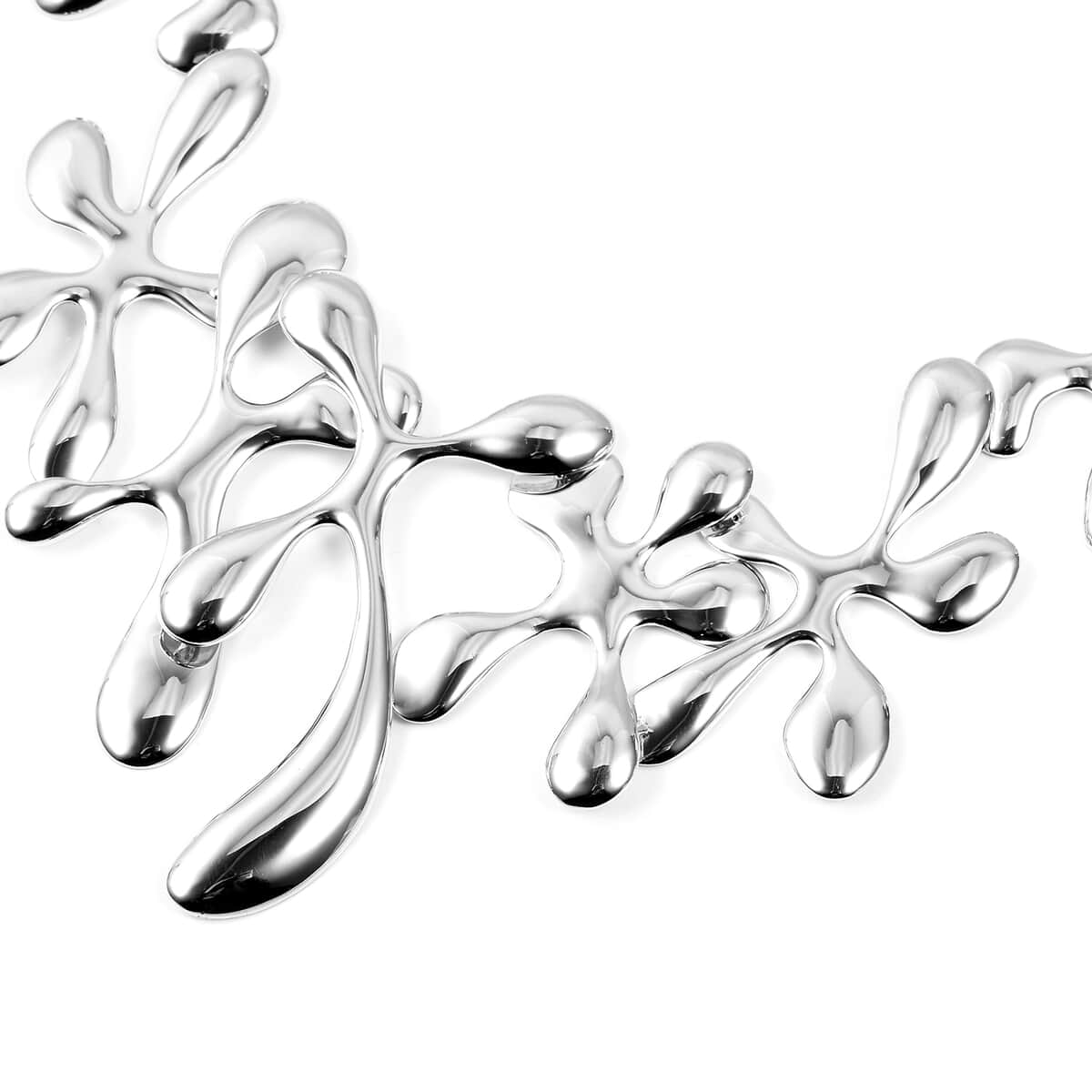 LucyQ Splash Collection Necklace 16-20 Inches in Sterling Silver 92 Grams image number 1