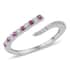 Lab Grown Ruby and Lab Grown White Sapphire Ring in Sterling Silver (Size 7.0) image number 0