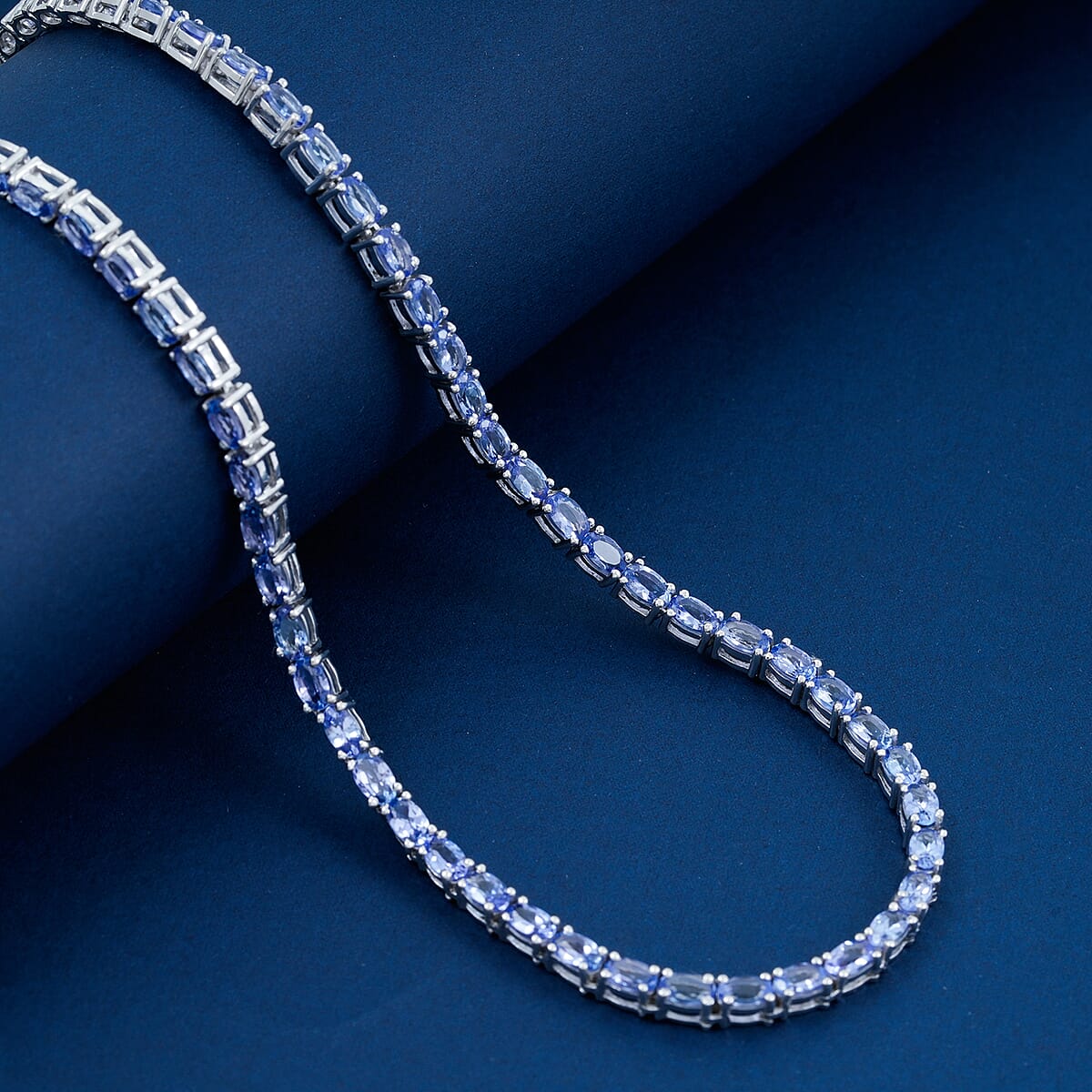 Tanzanite Platinum Over Sterling Silver Necklace (20 in) 24.00 ctw image number 1