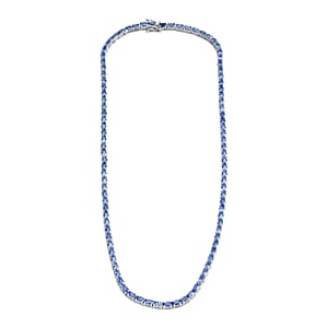 Tanzanite Platinum Over Sterling Silver Necklace (20 in) 24.00 ctw