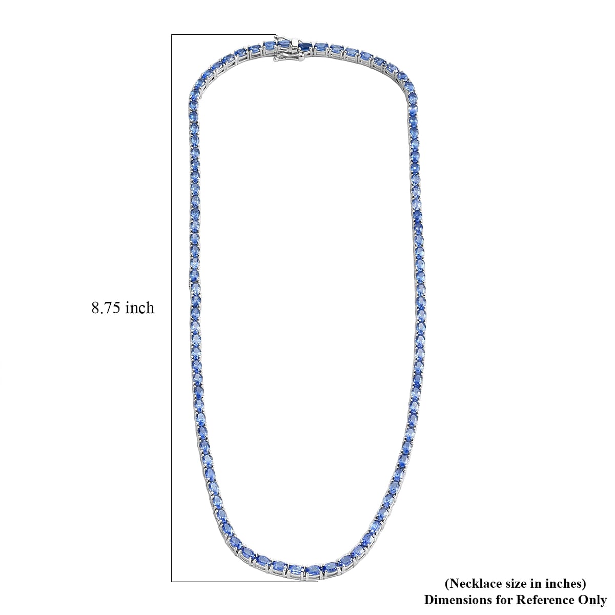 Tanzanite Platinum Over Sterling Silver Necklace (20 in) 24.00 ctw image number 5