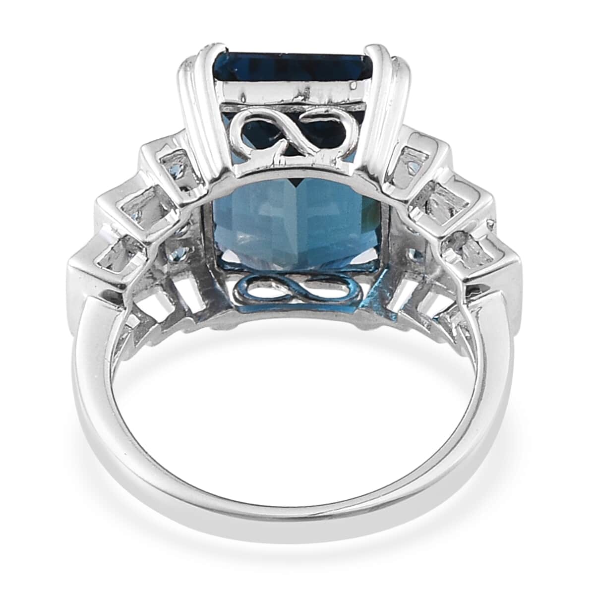 London Blue Topaz Ring in Sterling Silver (Size 7.0) 9.00 ctw image number 3