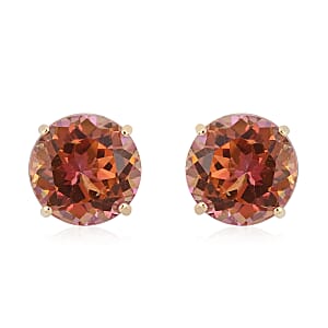 Twilight Topaz 4.25 ctw Earrings in 14K Yellow Gold