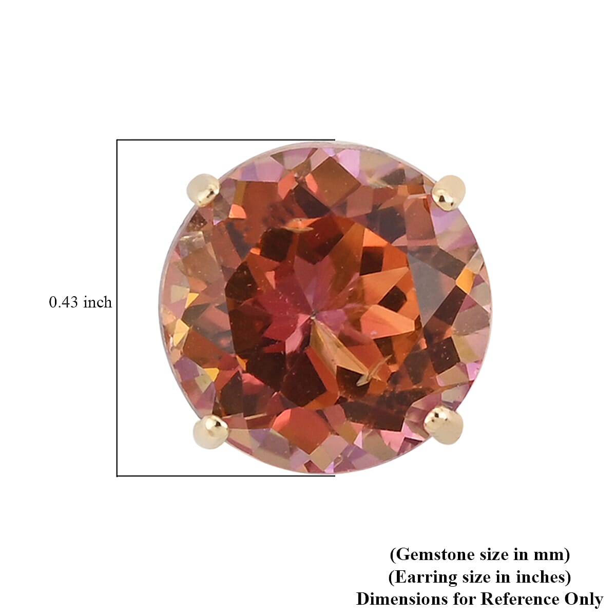 Twilight Topaz 4.25 ctw Earrings in 14K Yellow Gold image number 3