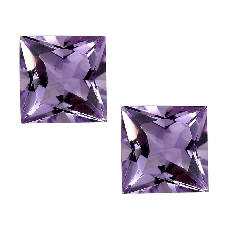 Princess Cut Rose De France Amethyst (Sqr 7 mm) 2.82 ctw Loose Gemstone
