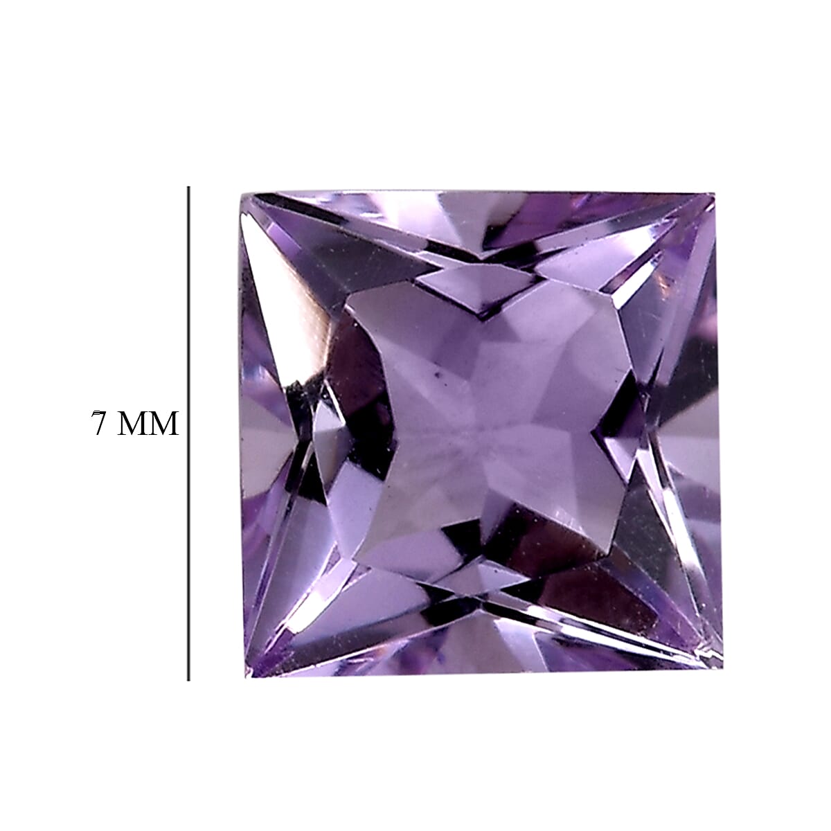 Princess Cut Rose De France Amethyst (Sqr 7 mm) 2.82 ctw Loose Gemstone