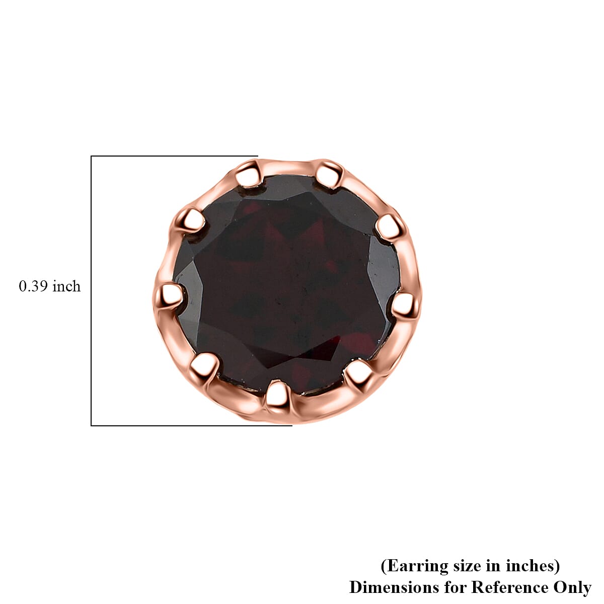 Orissa Rhodolite Garnet and Cambodian Zircon Stud Earrings in 14K Rose Gold Over Sterling Silver 5.85 ctw